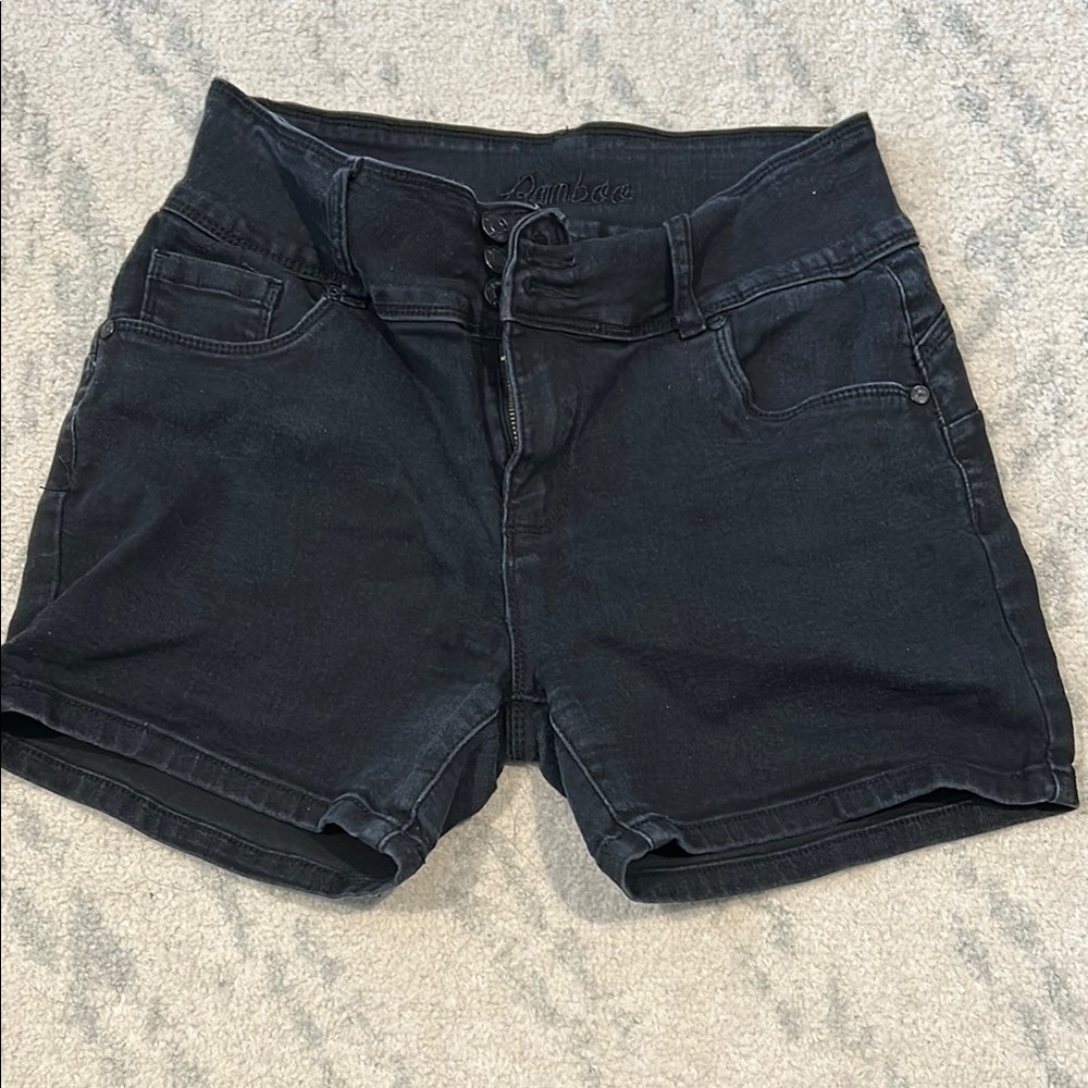 Black Denim Women's Shorts